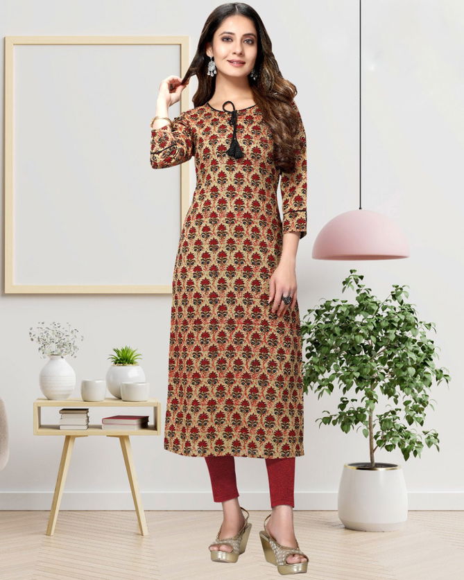 Trendy Printed 101 Regular Wear Cotton Printed Kurtis Catalog
